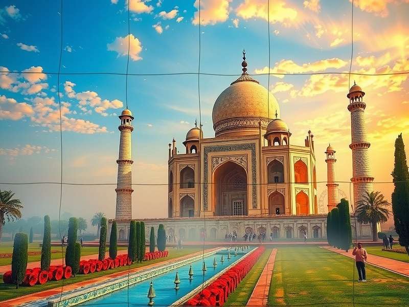 Adult working on complex jigsaw puzzle in full screen mode