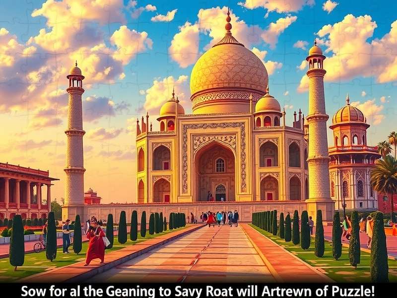 Screenshot of a modern online jigsaw puzzle interface showing tools, piece sorting, and a timer.