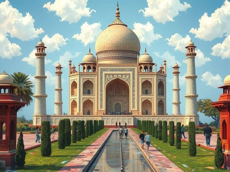 Woman solving a colorful digital jigsaw puzzle on a tablet