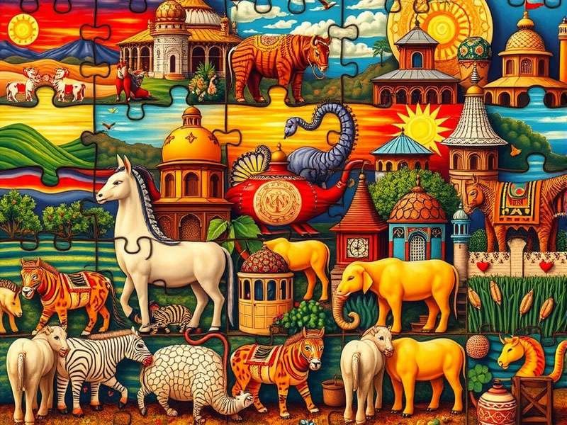 Jigsaw puzzle pieces forming a human brain silhouette