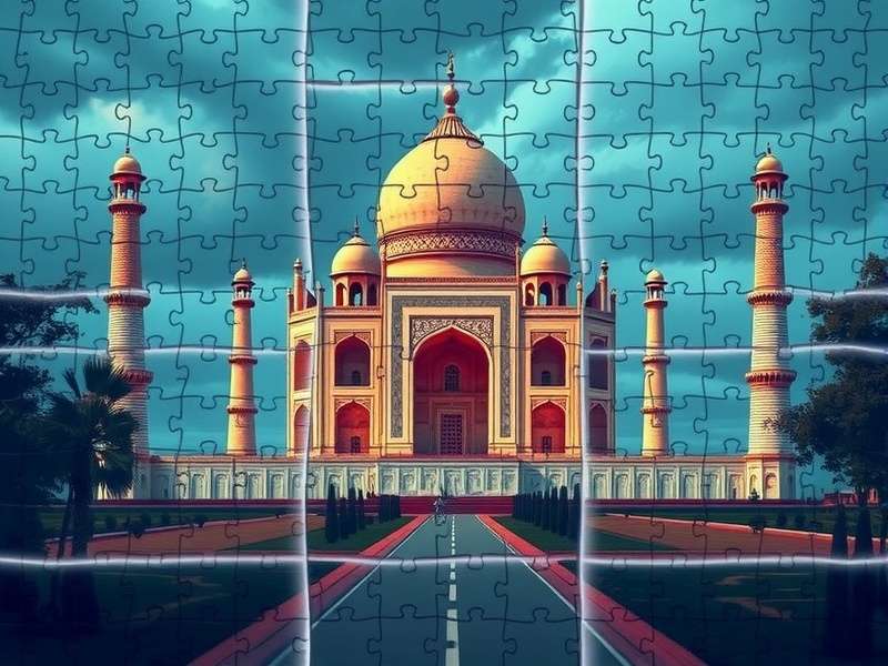 Colorful jigsaw puzzle pieces scattered on a table