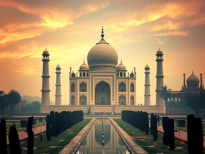 Digital jigsaw puzzle explorer interface with multiple puzzle pieces forming a beautiful landscape