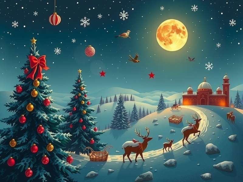 Collection of Christmas jigsaw puzzles for adults showing festive scenes
