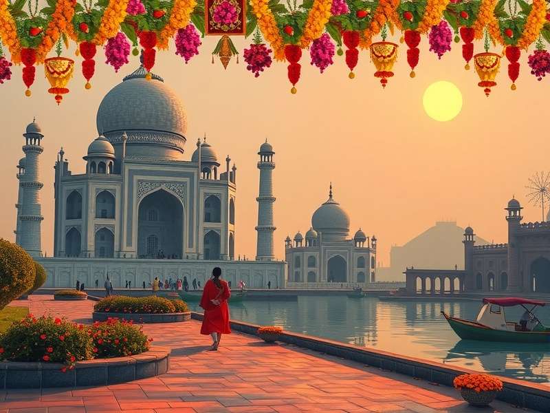 A vibrant collage of various free jigsaw puzzles available for download on multiple devices