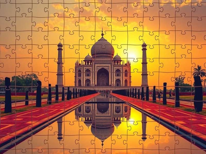 A family solving a custom jigsaw puzzle made from their own vacation photo