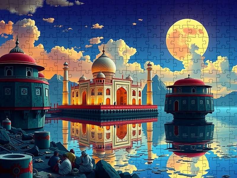 Expert assembling a complex jigsaw puzzle with focused concentration