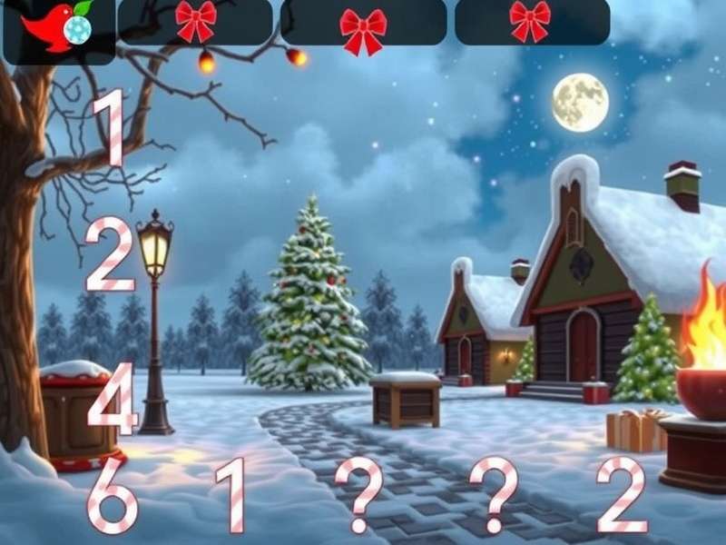 A festive Christmas jigsaw puzzle featuring Santa and reindeer