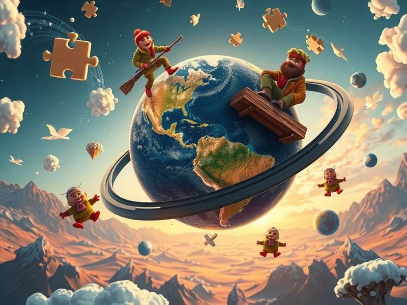 A stunning planet jigsaw puzzle showing Earth from space