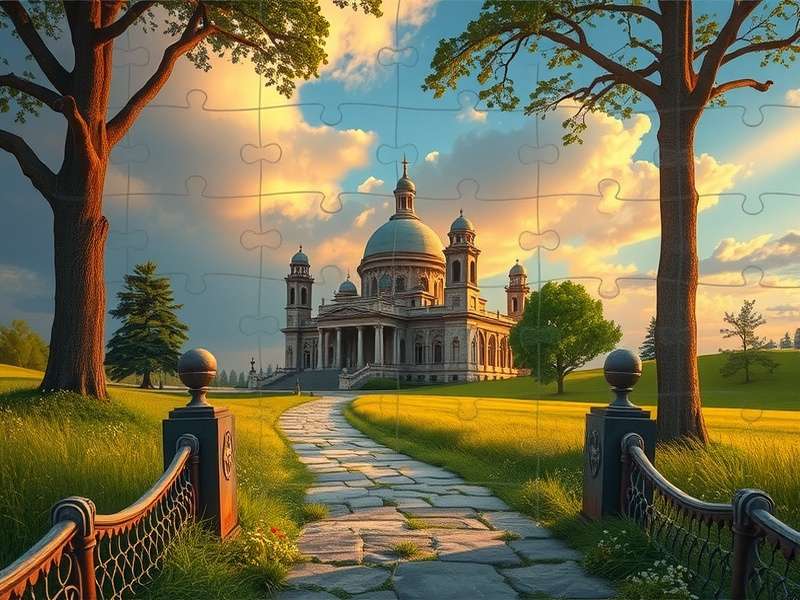 Daily free jigsaw puzzle example showing a beautiful Indian landscape