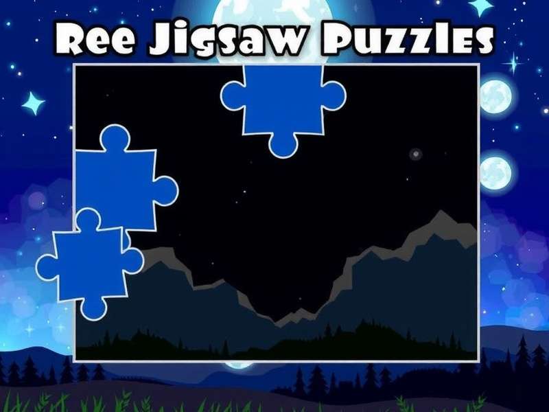 A vibrant collection of jigsaw puzzle pieces scattered on a wooden table