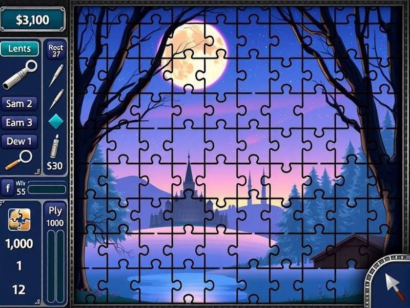 A detailed strategy diagram showing how to sort digital jigsaw puzzle pieces by color and edge