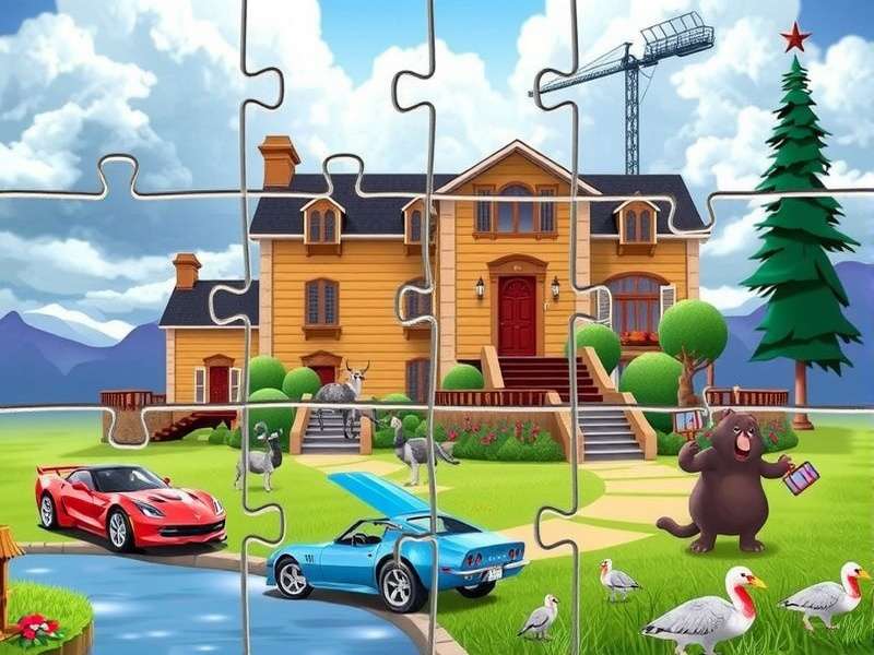 A colorful digital jigsaw puzzle in progress on a tablet