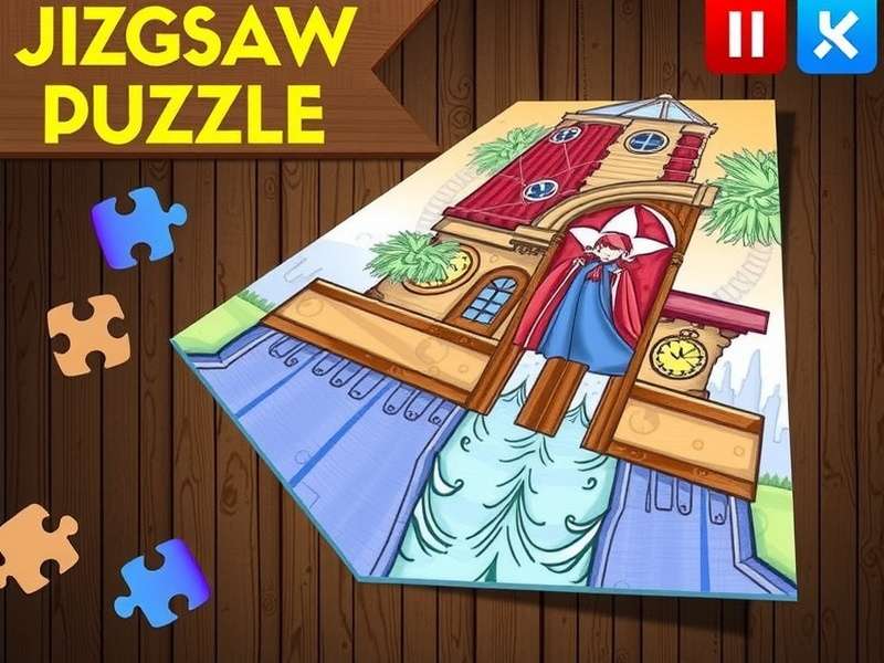 Adult solving a complex digital wooden puzzle on a tablet