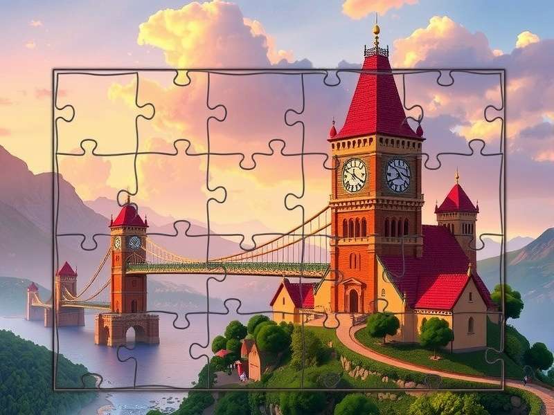 A diverse group of Indian friends and family collaborating on a large digital jigsaw puzzle on a tablet