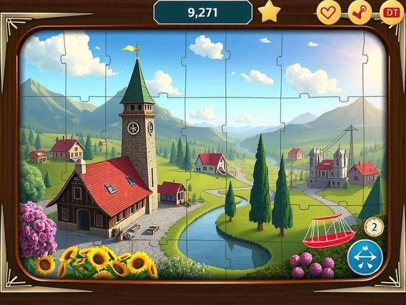 Collage of various free online jigsaw puzzles on different devices