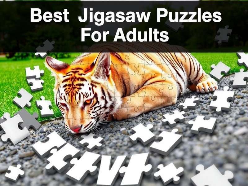 An adult working on a complex 1000-piece jigsaw puzzle on a wooden table