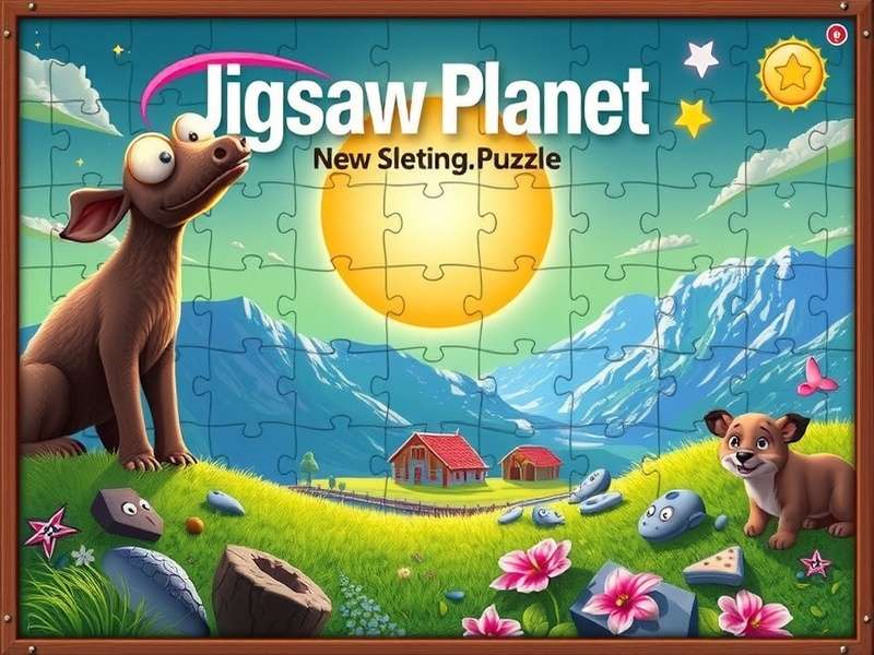 A vibrant digital jigsaw puzzle from Jigsaw Planet in progress on a tablet