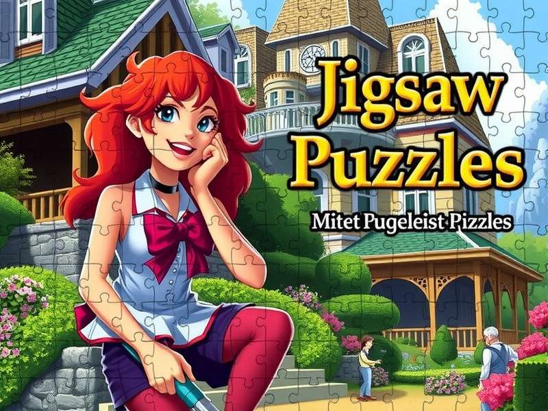 Colorful online jigsaw puzzle in progress on a tablet