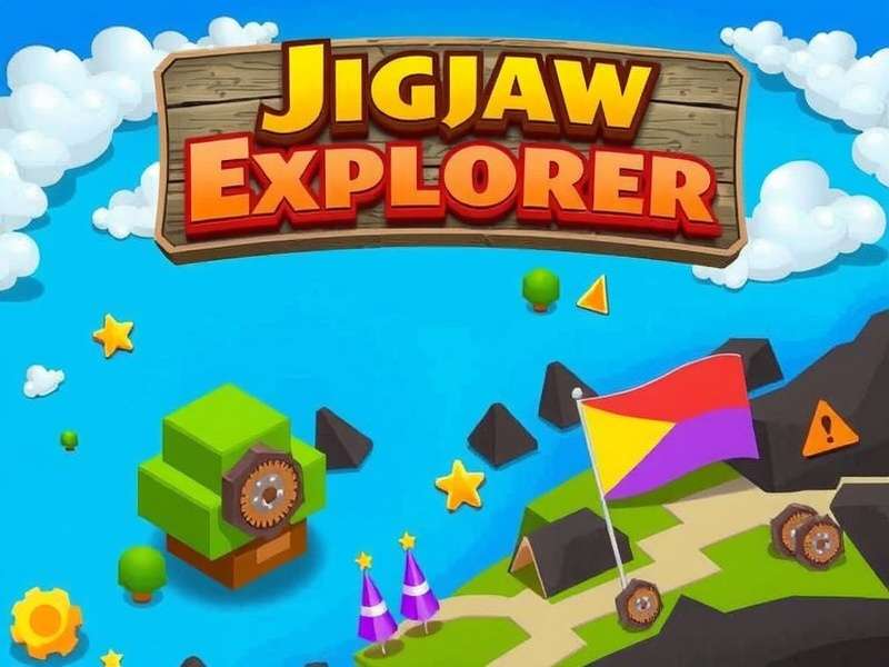 A detailed, partially completed jigsaw puzzle showing a scenic landscape