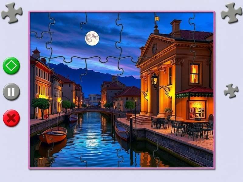 Person completing a jigsaw puzzle on a tablet with multiple devices in background