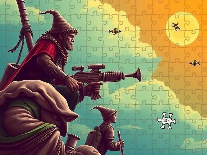 Indian family and friends enjoying Jigsaw Puzzles Jigsaw together — a colorful scene of collaboration and fun