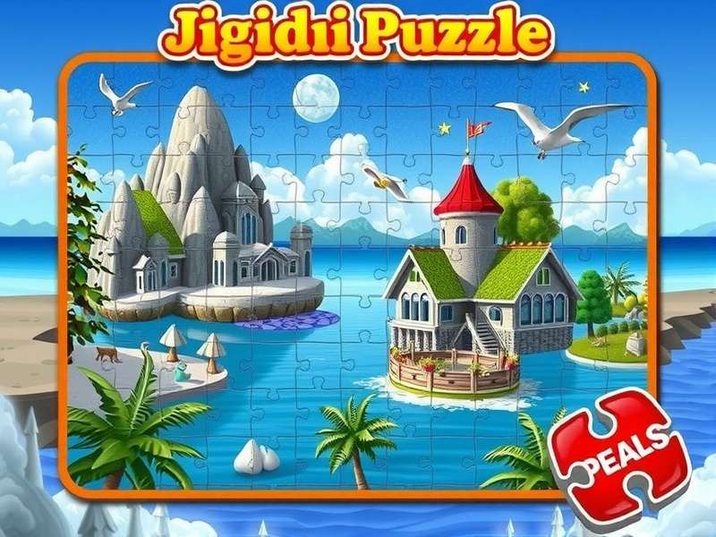 Jigidi Free Jigsaw Puzzles platform showcasing a beautiful landscape puzzle being solved online