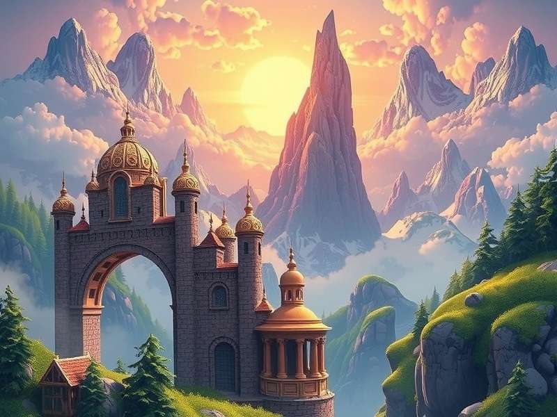 Jigsawscapes Jigsaw Puzzles Free – vibrant puzzle pieces on a table