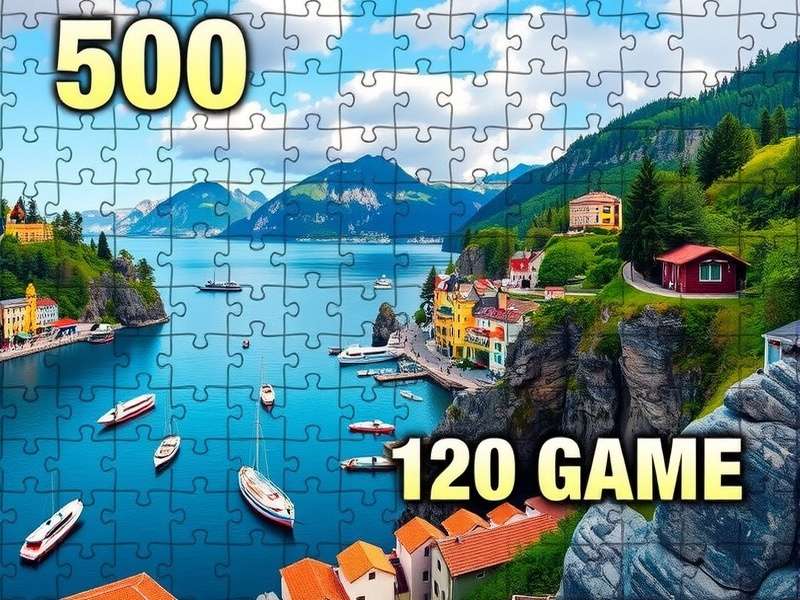 A beautifully completed 500-piece jigsaw puzzle for adults featuring a vibrant landscape