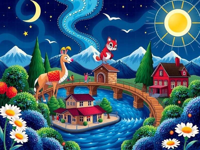 500 Piece Jigsaw Puzzles For Adults – beautiful landscape puzzle being assembled on a wooden table in India