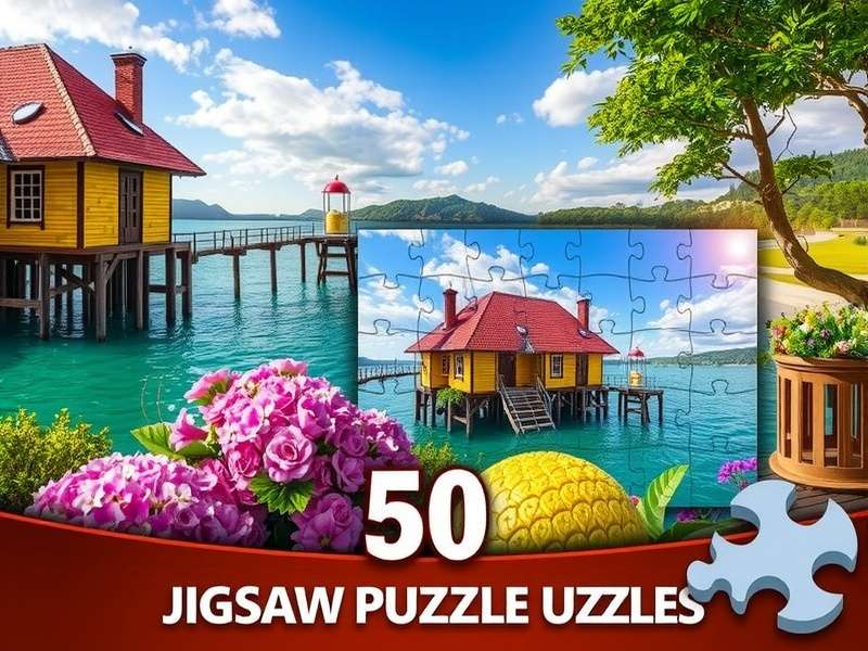 A colourful 50-piece jigsaw puzzle featuring Indian heritage and nature scenes